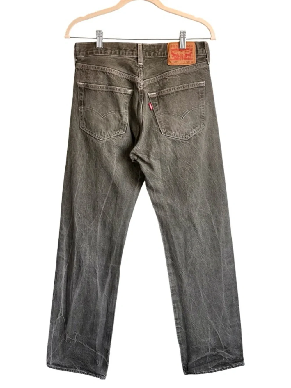 Levi's 501 Men's Original Shrink to Fit Jeans Stone Washed Green Size 32x32